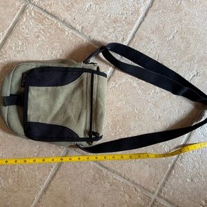 Hempmania Olive n Black Fabric Shoulder Bag